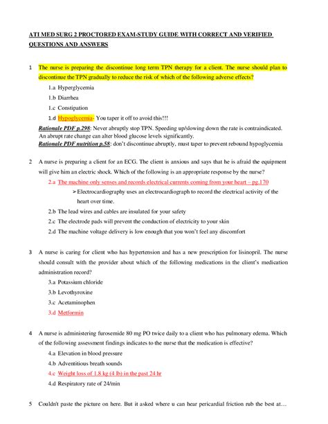 NR324 Study Guide or Focus Points for <b>Exam</b> <b>2</b>-1. . Med surg 2 final exam chamberlain